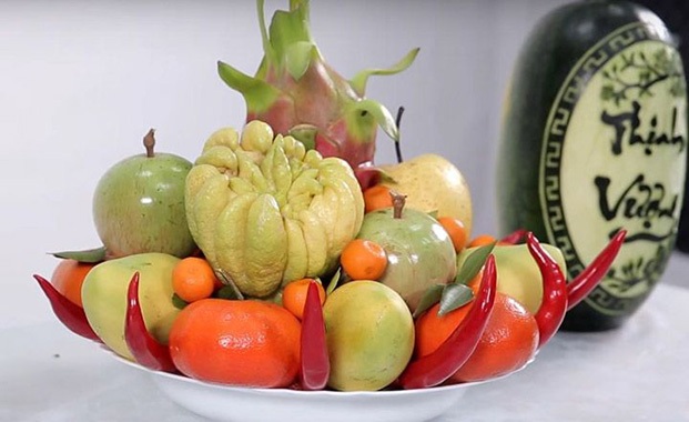 Các loại trái cây thường được bày biện ngày Tết