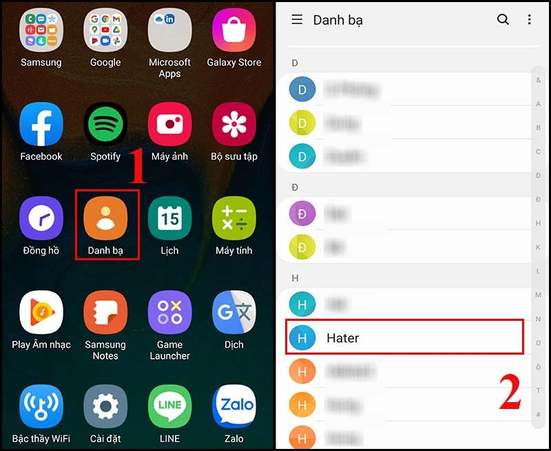 Cách chặn số điện thoại trong danh bạ điện thoại Android