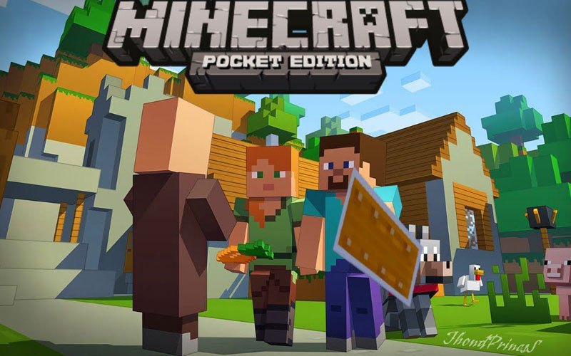 Minecraft game sinh tồn online xây nhà trên mobile