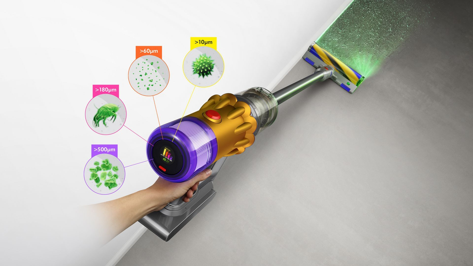 Máy hút bụi Dyson V12 Detect Slim có công nghệ tia laser phát hiện bụi