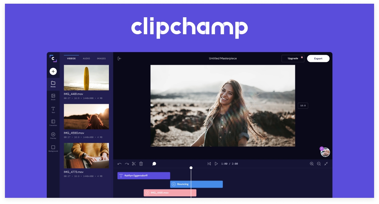 website cắt ghép video online miễn phí ClipChamp