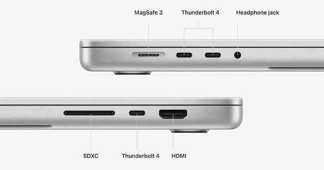 Macbook Pro 2021 được trang bị hệ thống cổng kết nối đa dạng