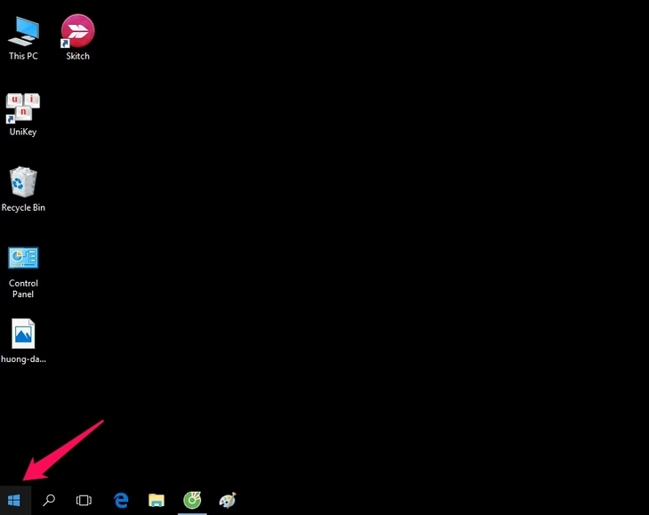 Bật bluetooth window 10 chọn mục menu start