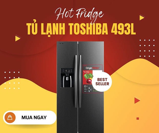 Tủ lạnh Nguyễn Kim Toshiba 493L
