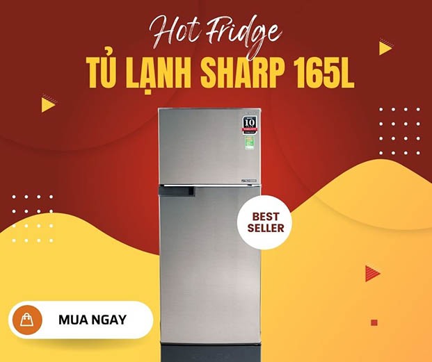 Tủ lạnh Nguyễn Kim Sharp 165L