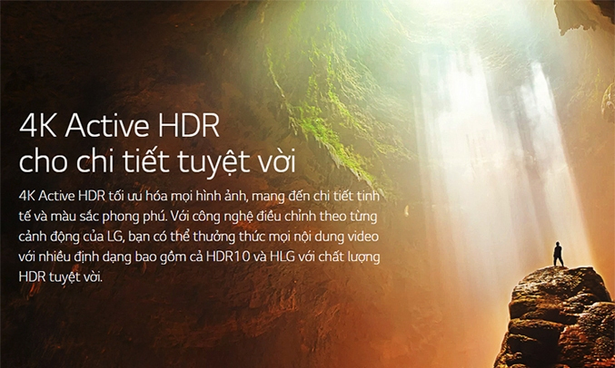 Tivi LED LG 43 inch 43UM7300PTA Công nghệ 4K Active HDR tối ưu hóa mọi hình ảnh
