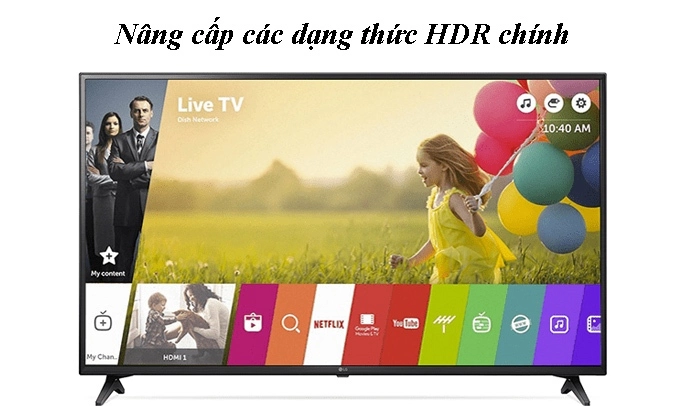Smart Tivi LG 4K 49 inch 49UN7190PTA Nâng cấp các dạng thức HDR chính