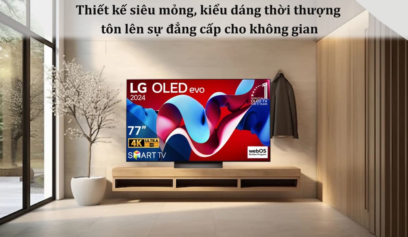 Smart Tivi OLED LG 4K 77 inch OLED77C4PSA