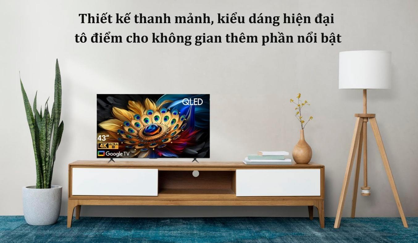 Google Tivi QLED TCL 4K 43 inch 43C655