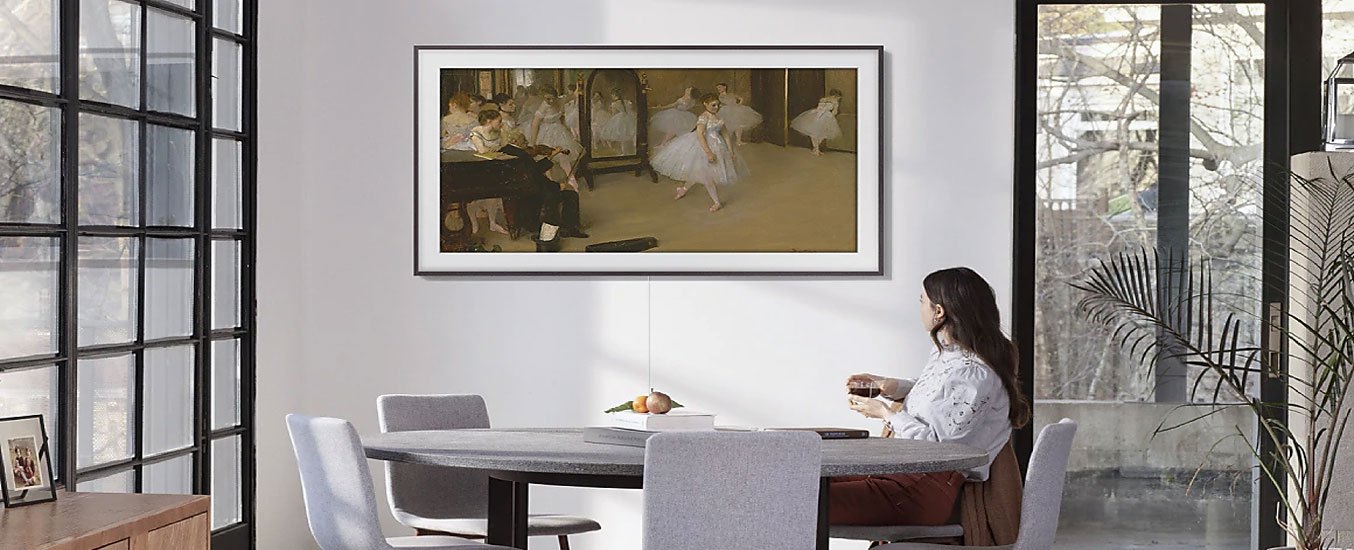 Smart Tivi QLED Samsung 4K 55 inch QA55LS03TAKXXV Chế độ Art Mode mang đến kho thư viện tranh nghệ thuật đa dạng