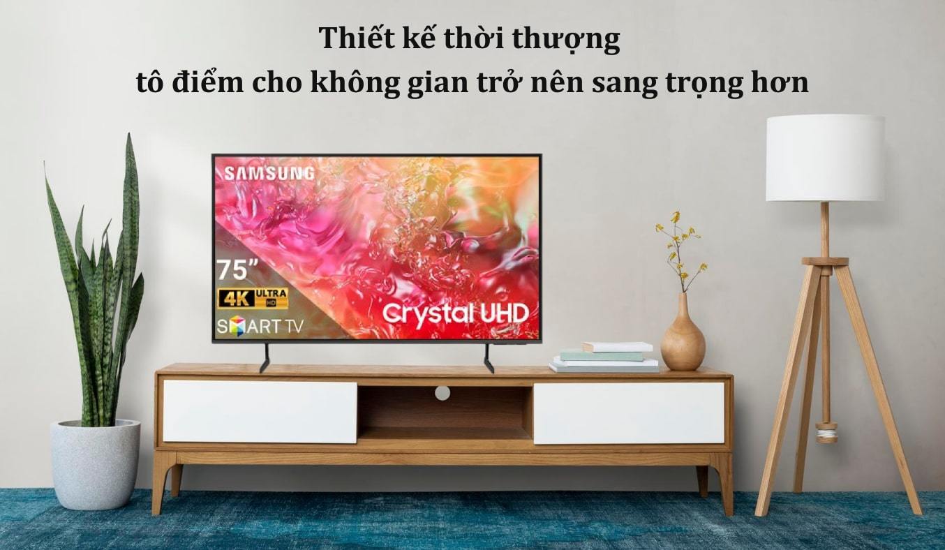 Smart Tivi Samsung 4K 75 inch UA75DU7700KXXV