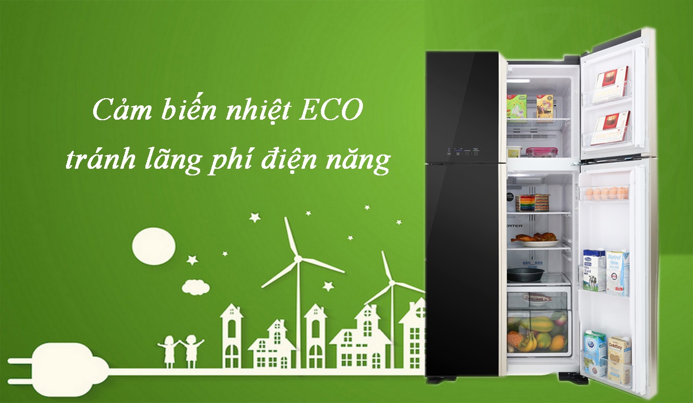 Tủ lạnh Hitachi 510 lít R-FW650PGV8 (GBK) với thiết kế sang trọng