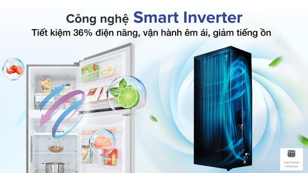 công nghệ smart inverter của tủ lạnh LG giúp tiết kiệm điện năng