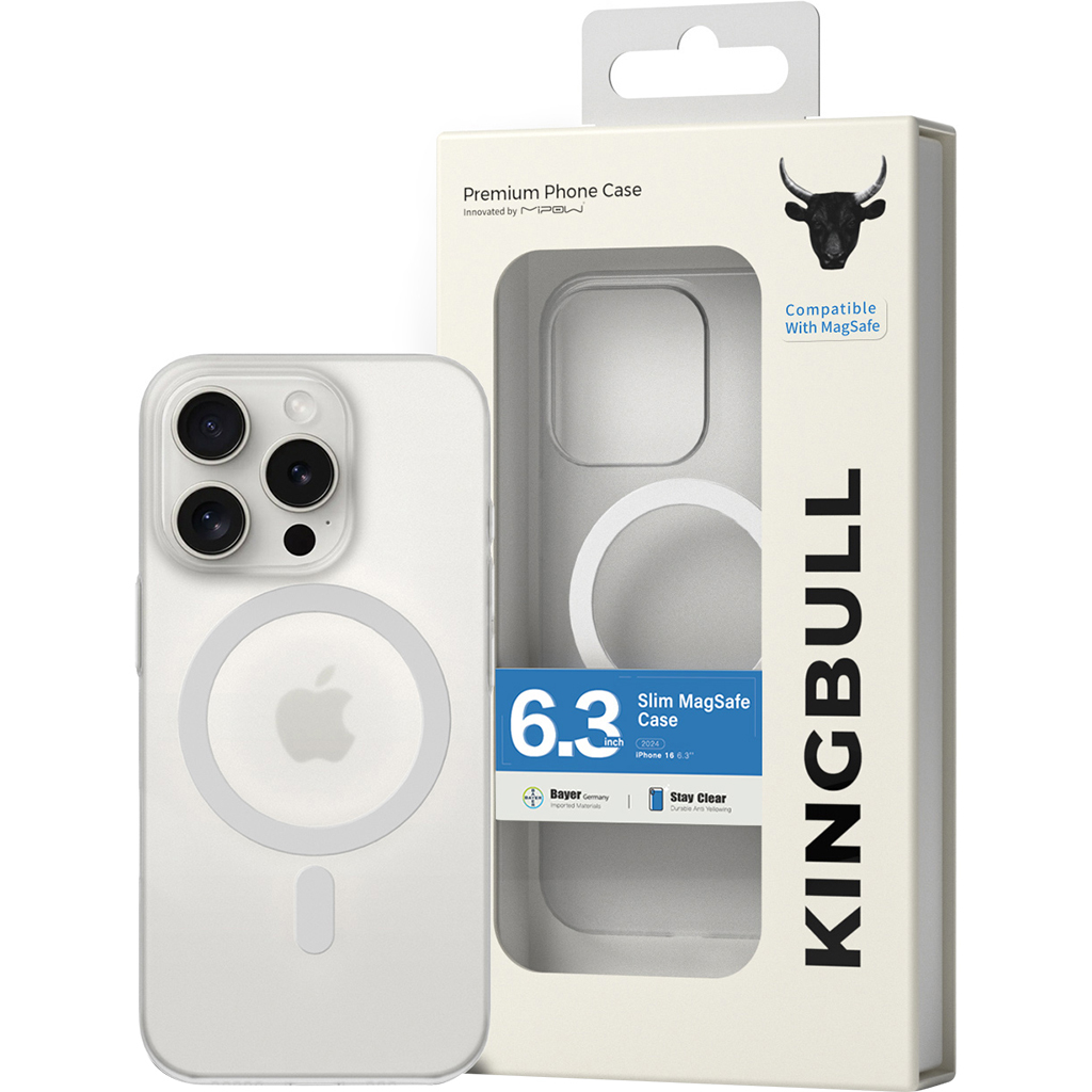 Ốp lưng Mipow Premium Slim Case cho iPhone 16 Pro White Matt White Magsafe