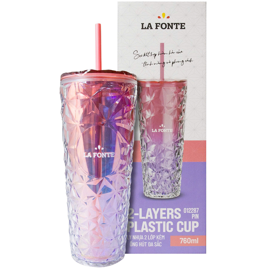 Ly nhựa 2 lớp La Fonte 760 ml (012287)