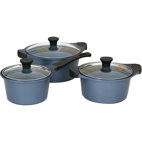 Bộ 3 nồi đúc vân đá xanh Supor Durarock H23102-T1 đường kính 18, 20, 24 cm