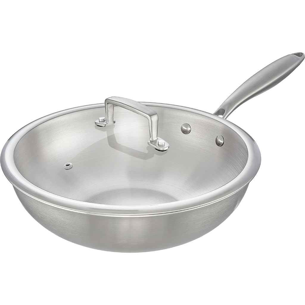 Chảo xào inox nguyên khối Inochi Omi Gourmet 28 cm