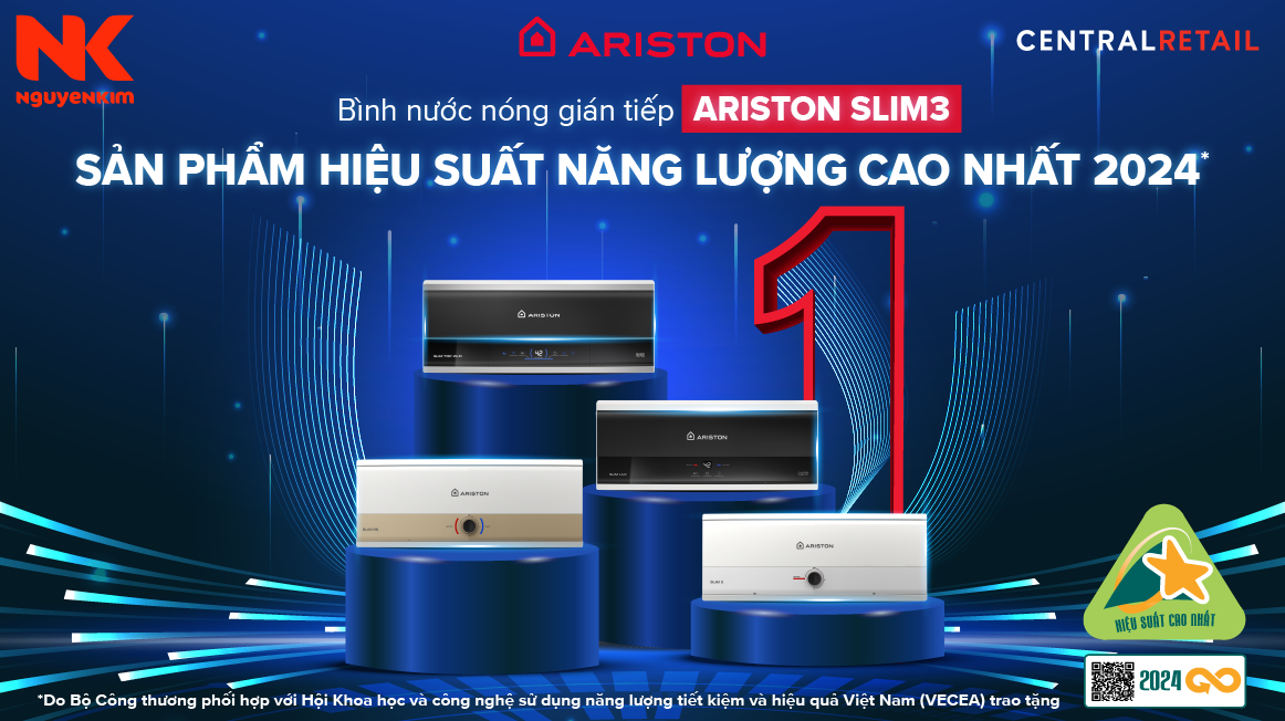 ARISTON KHẲNG ĐỊNH VỊ THẾ DẪN ĐẦU NGÀNH MÁY NƯỚC NÓNG VỚI GIẢI THƯỞNG HIỆU SUẤT