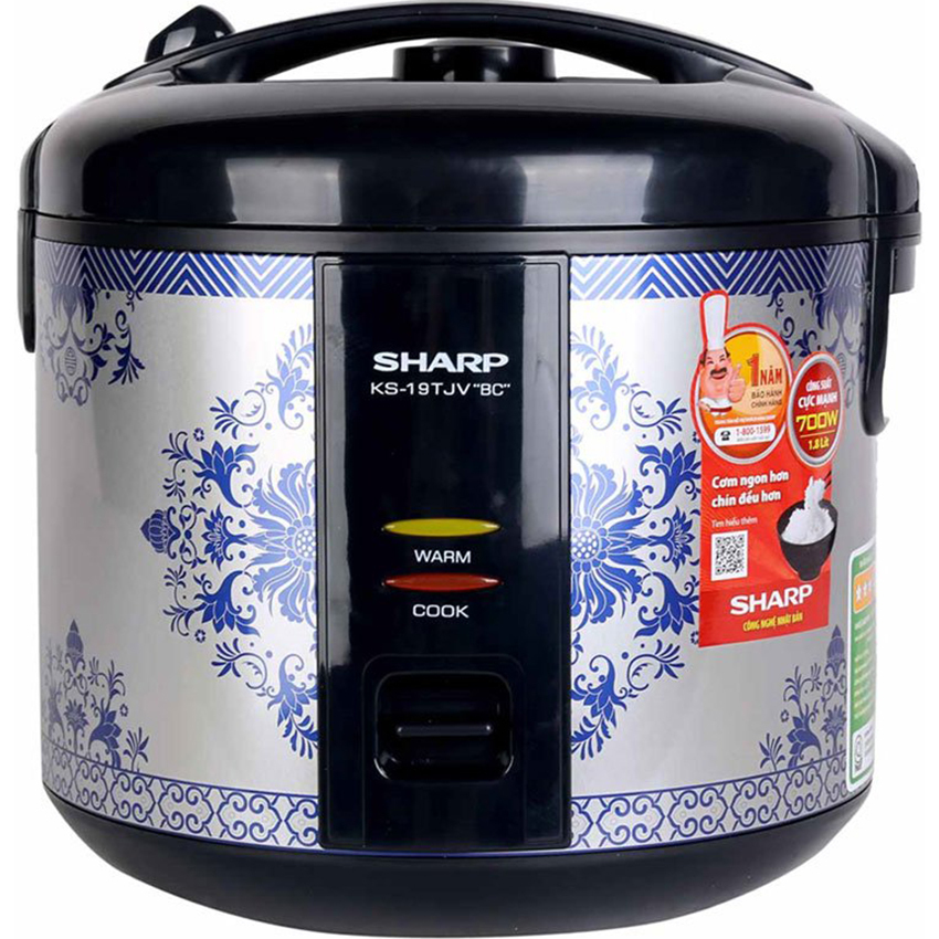 Nồi Cơm Nắp Gài Sharp 1.8 Lít Ks - 19Tjv Bc