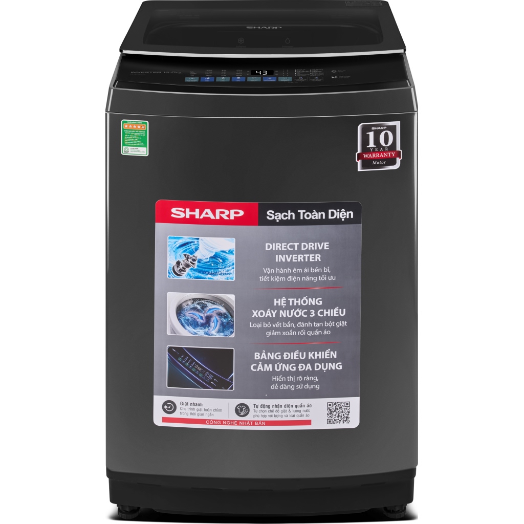 Máy Giặt Sharp ES-TM150CD-DS 15kg