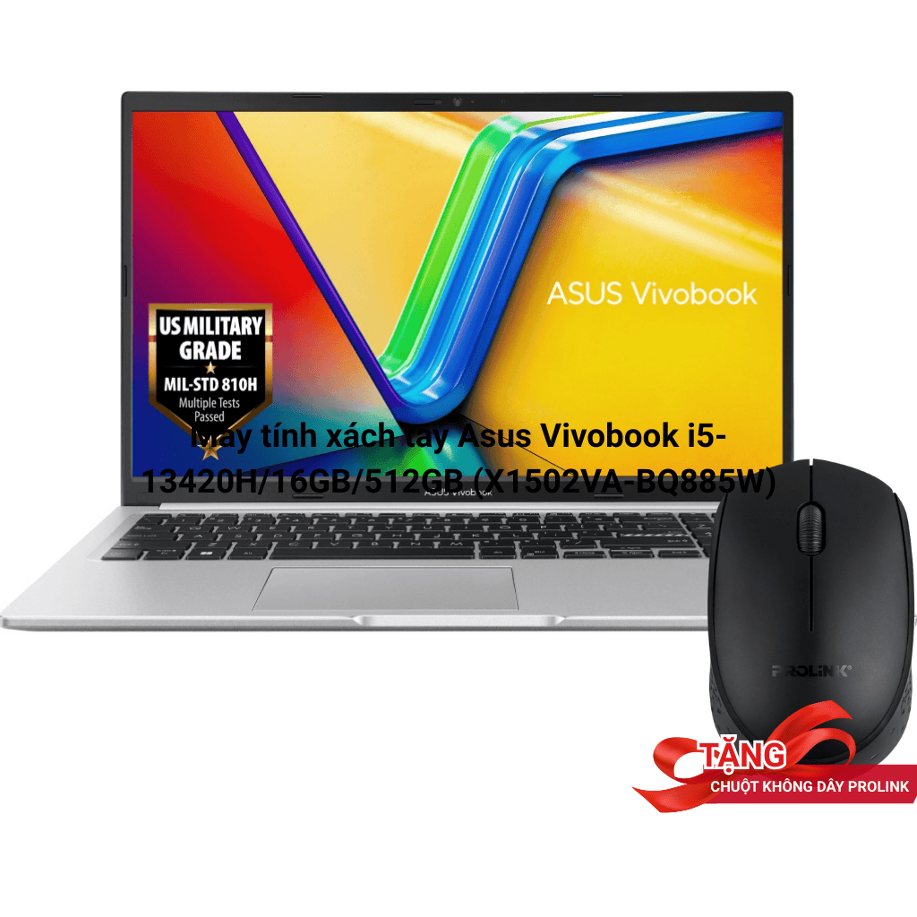 Máy Tính Xách Tay Asus Vivobook I5 - 13420H/16Gb/512Gb (X1502Va - Bq885W)