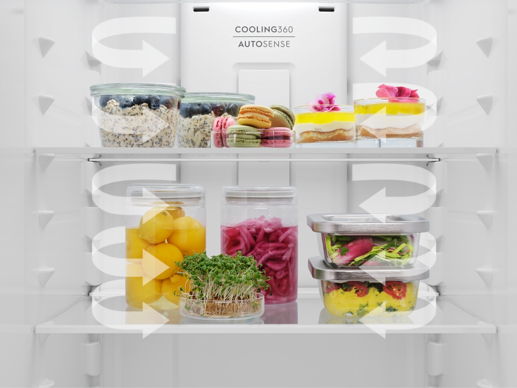 Hệ thống làm lạnh đồng đều giữ thực phẩm tươi ngon lâu hơn