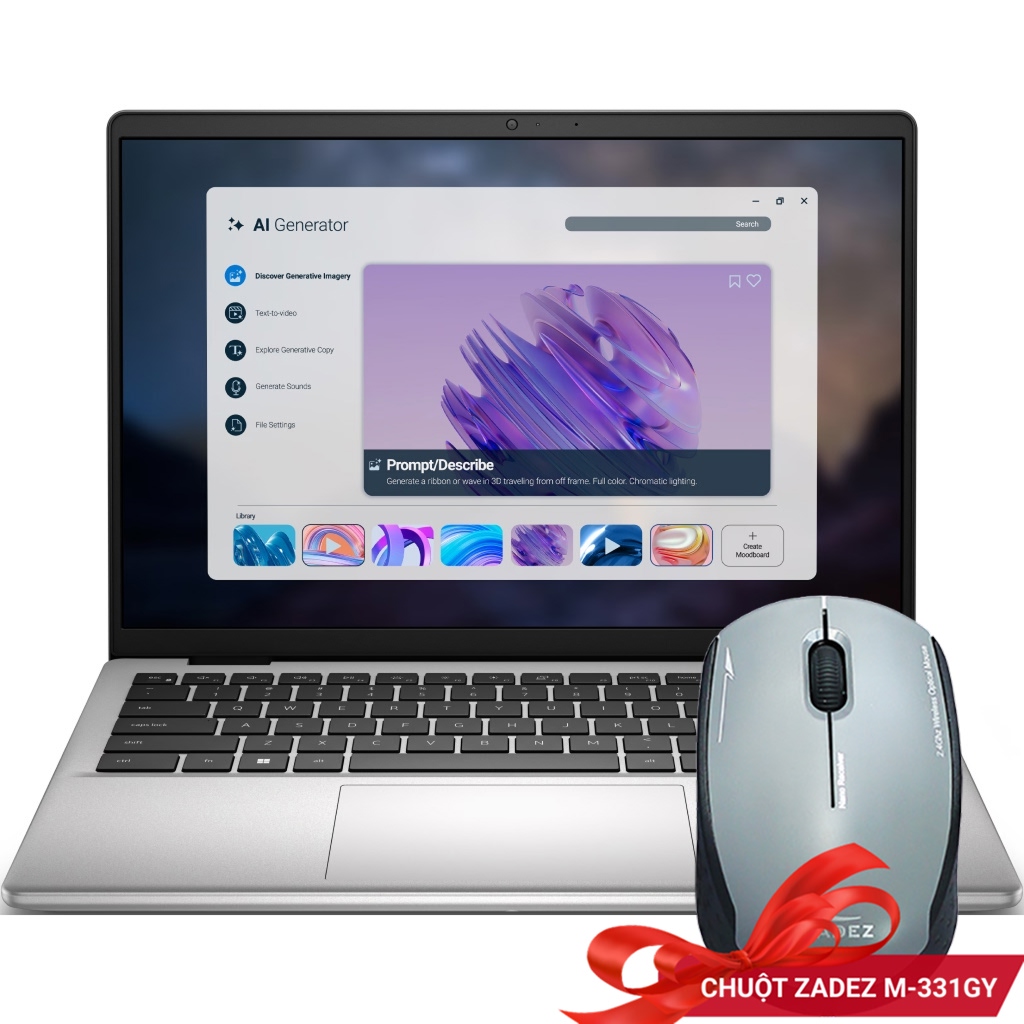 Laptop Dell 14 DC14255-R7165W11SLU Ryzen 7 250/16GB/512GB/Win11 Bạc