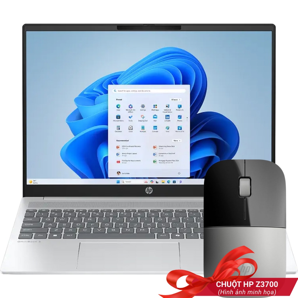 Laptop Hp Omnibook 5 Ai 16 - Af1046Tu Ultra 5 - 225U/16Gb/512Gb/16" Touch/Win11/Office Hs24 (Bz7Q8Pa)