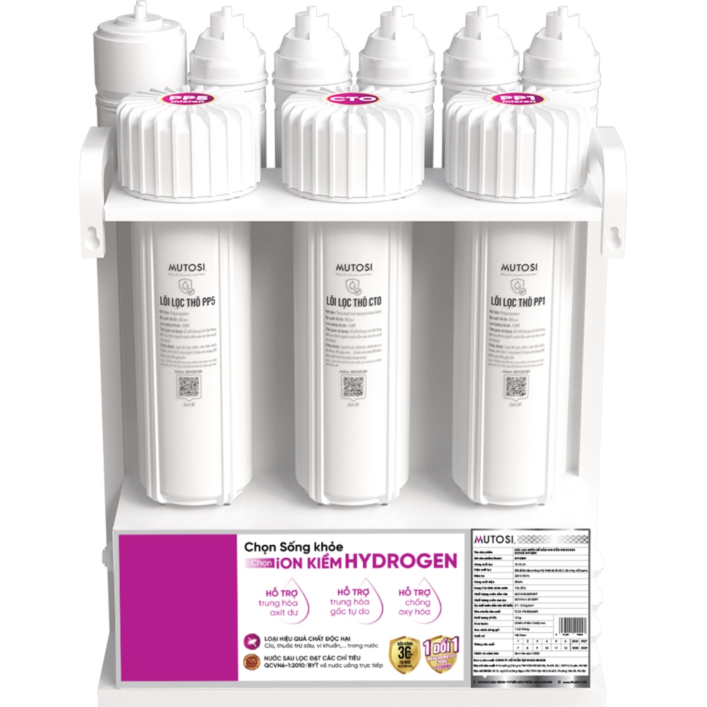Máy lọc nước để gầm ion kiềm hydrogen Mutosi 11 lõi MP-U28H