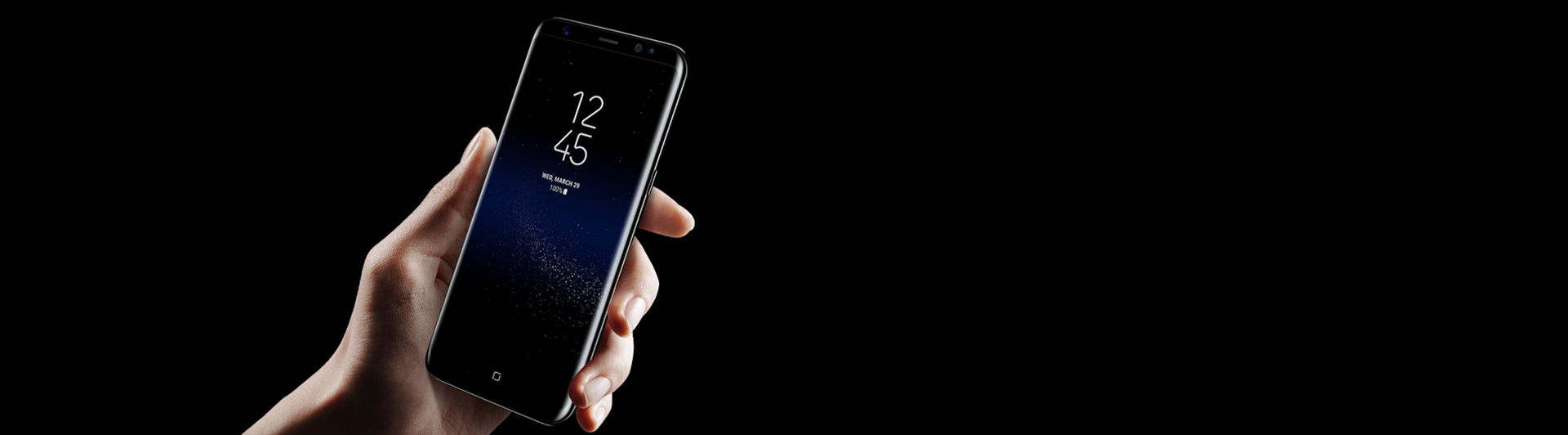 Điện thoại Samsung Galaxy S8 đen màn hình sắc nét