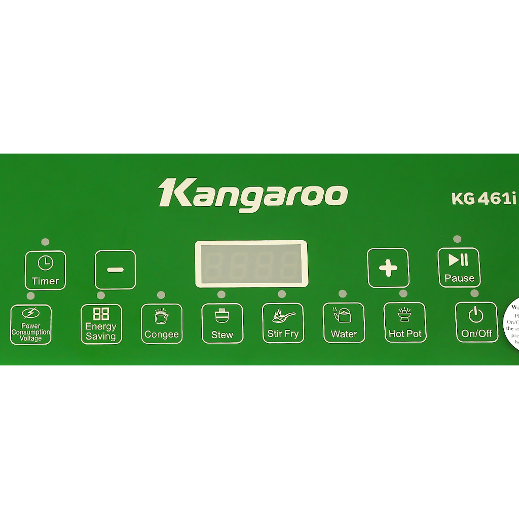 Bếp điện từ Kangaroo KG461I bảng điều khiển