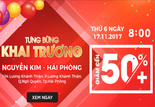 Đại tiệc Sale lên đến 50%++ tại Nguyễn Kim Hải Phòng | Nguyễn Kim Blog