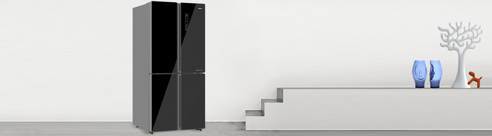 Tủ lạnh Aqua Inverter 456 lít AQR-IG525AM (GB) premium mặt nghiêng phải