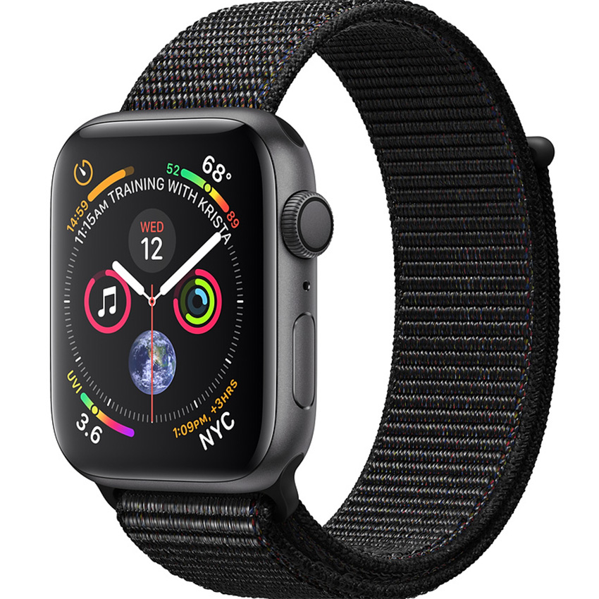 APPLE WATCH SERIES 4 40MM SPACE GREY - BLACK SPORT LOOP