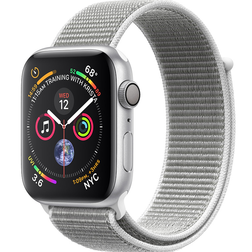 Apple Watch Series 4 40Mm Silver - Seashell Sport Loop