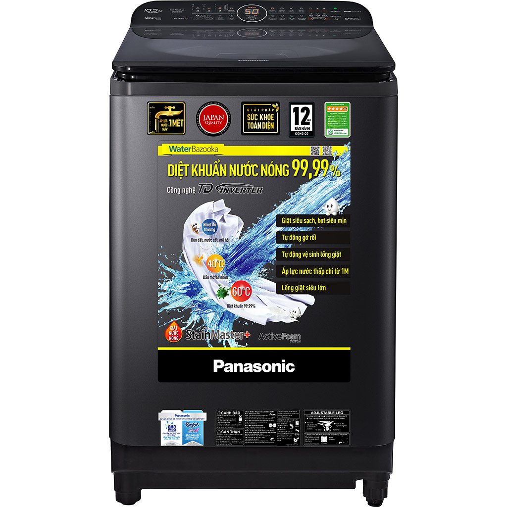 Máy Giặt Panasonic Inverter 10.5 Kg Na - Fd10Vr1Bv