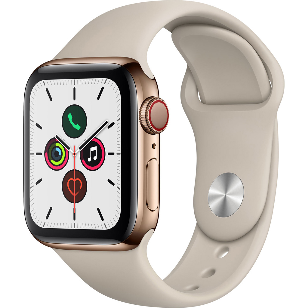 Apple Watch S5 GPS + Cellular 40mm viền thép, dây cao su MWX62VN/A