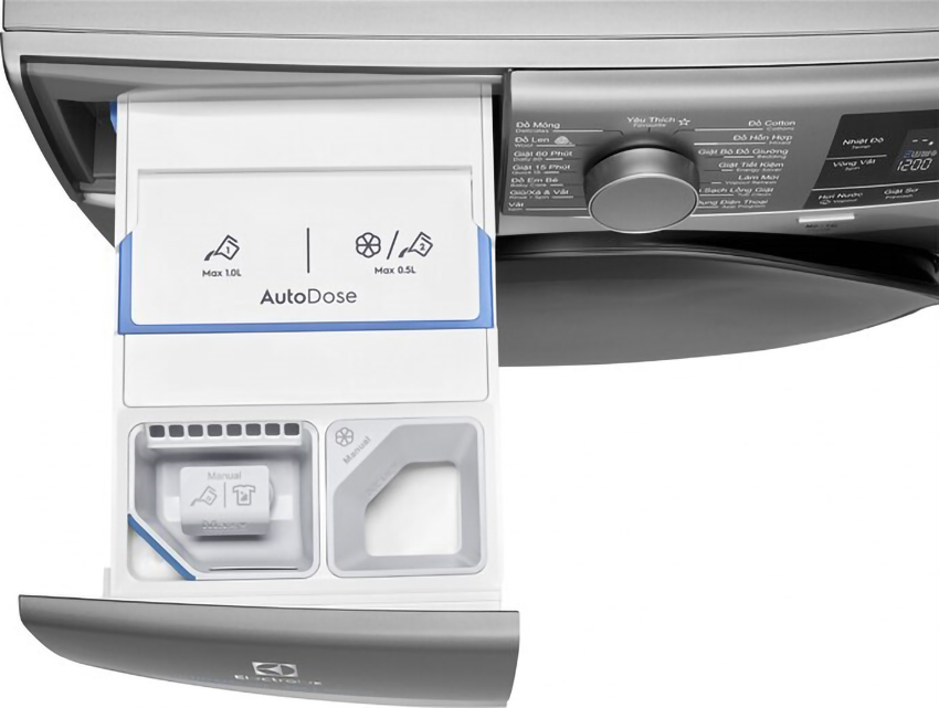 Máy giặt Electrolux Inverter 11 Kg EWF1141SESA khay đựng bột giặt