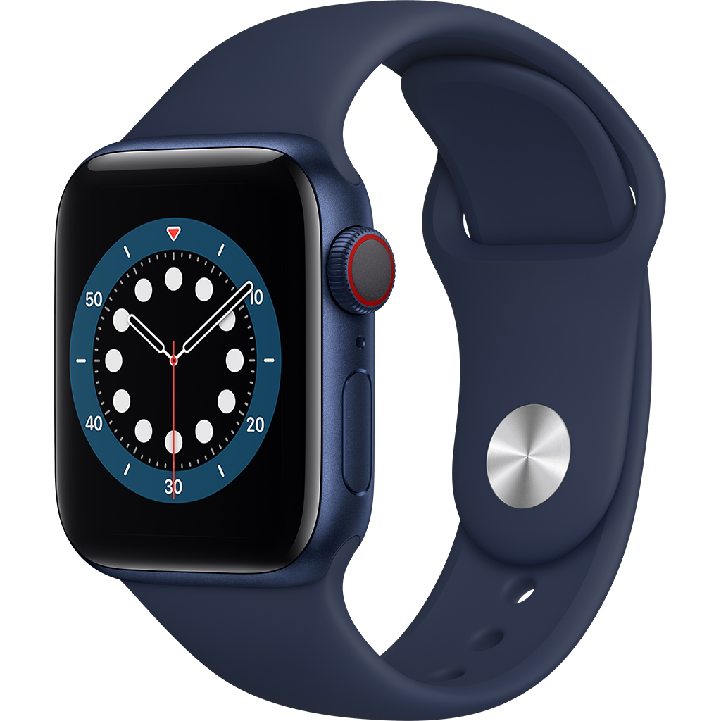 Apple Watch S6 Lte 40Mm Vỏ Nhôm Dây Cao Su Xanh