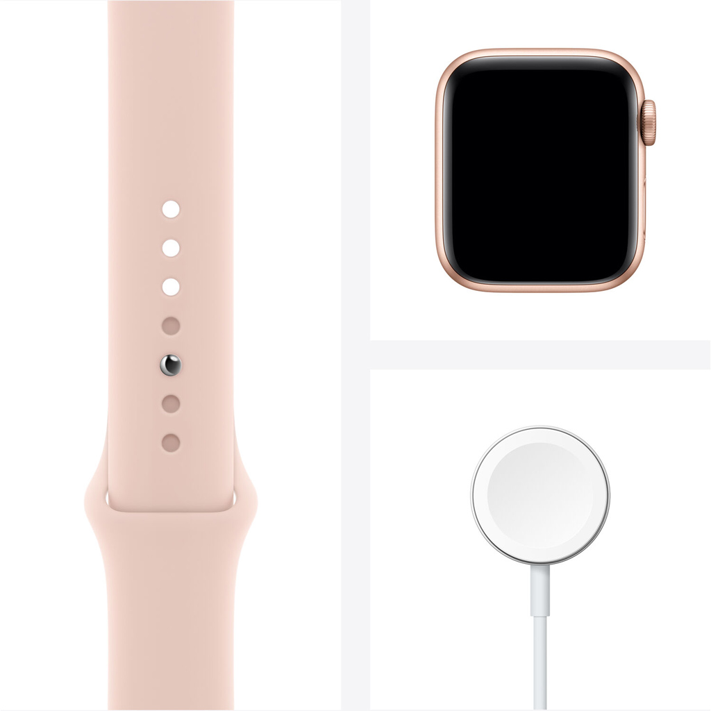 Apple Watch S6 GPS 44mm vỏ nhôm dây cao su Hồng bộ đồng hồ