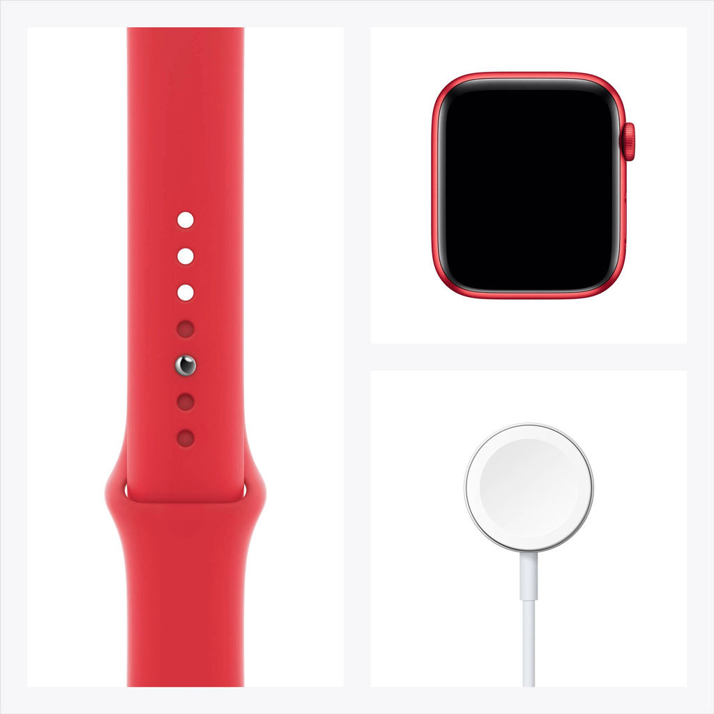 Apple Watch S6 LTE 40mm vỏ nhôm dây cao su Đỏ bộ sản phẩm