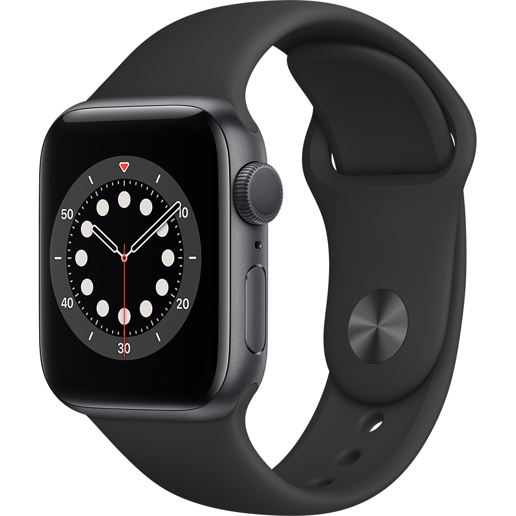 Apple Watch S6 GPS 40mm vỏ nhôm dây cao su Đen