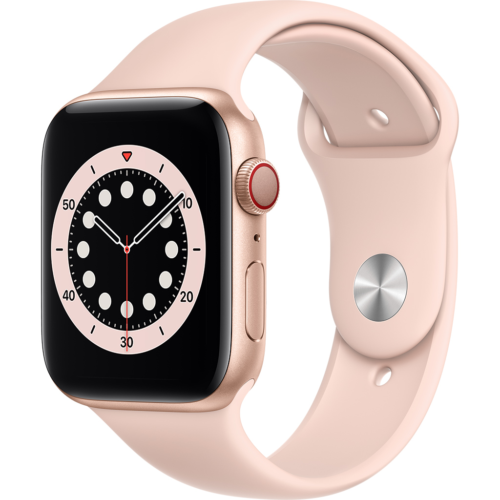 Apple Watch S6 LTE 44mm Vỏ nhôm Dây cao su Hồng