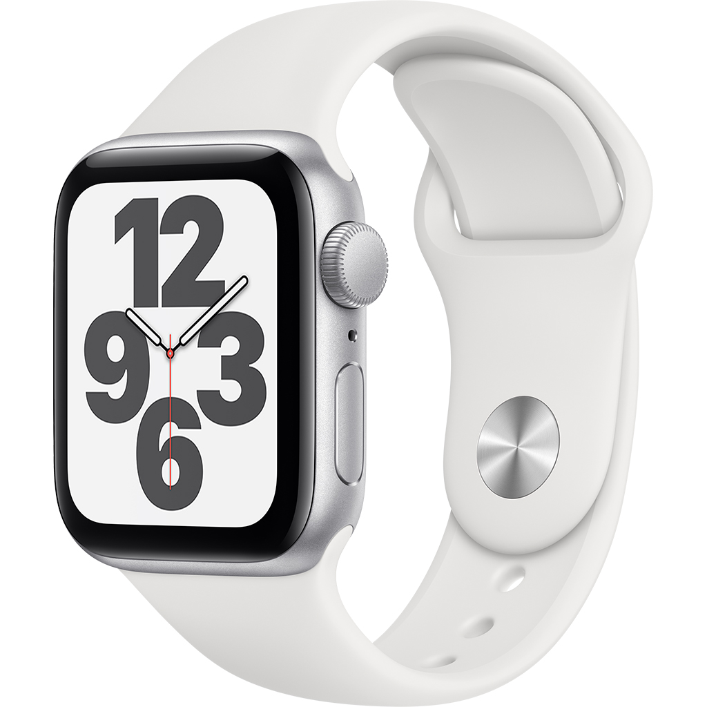 Apple Watch Se Gps 40Mm Vỏ Nhôm Dây Cao Su Trắng