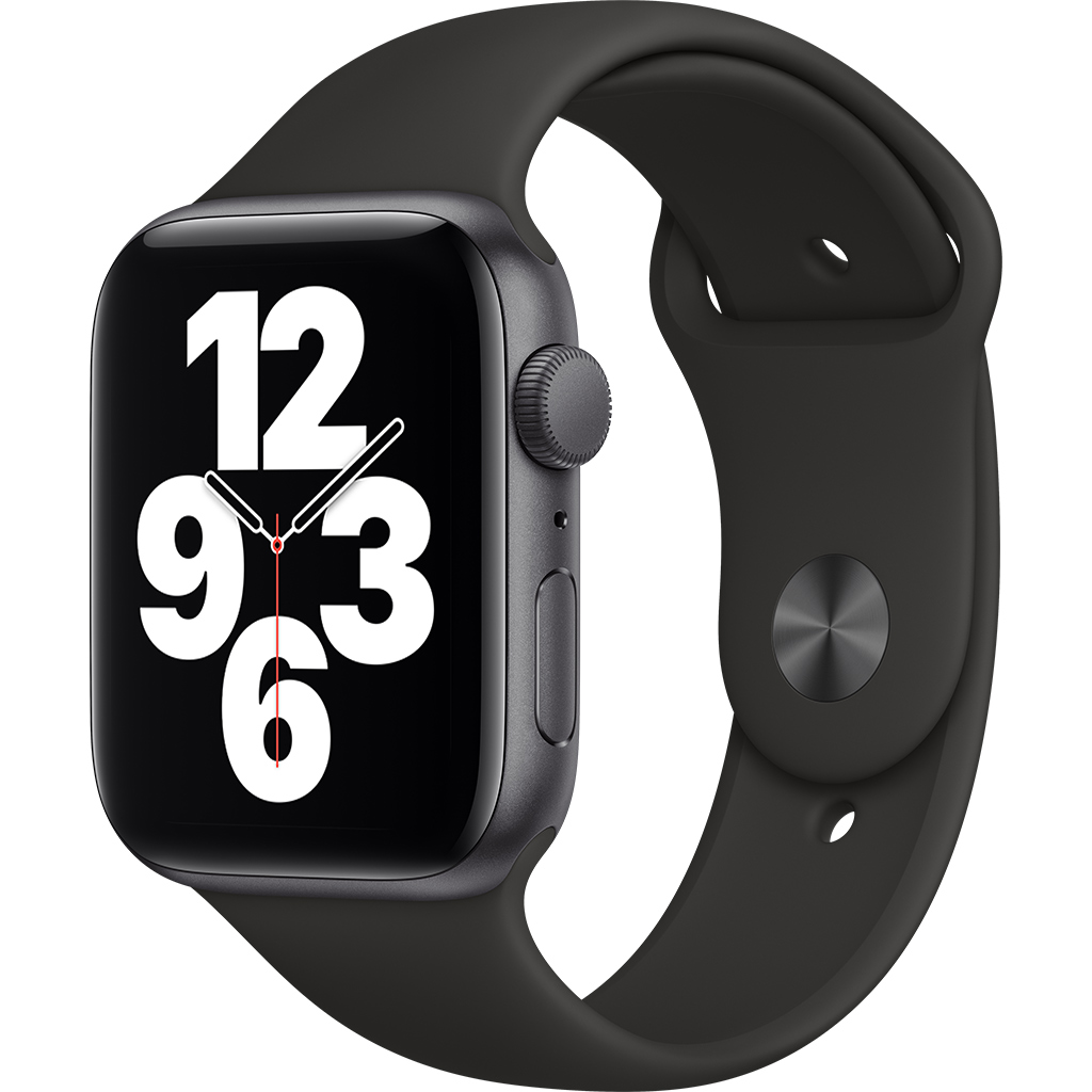 Apple Watch SE GPS 44mm Vỏ nhôm Dây cao su Đen