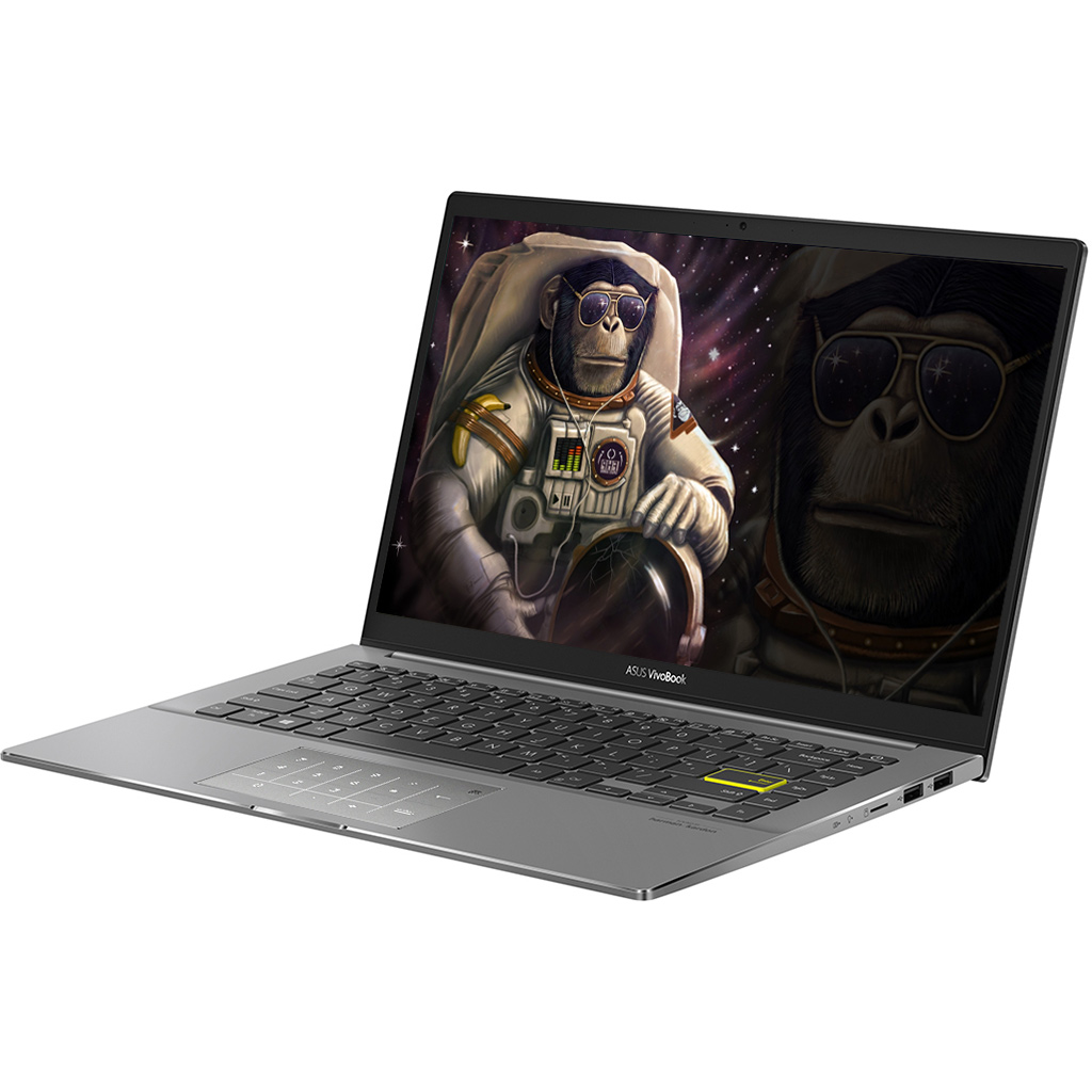 Laptop Asus Vivobook S14 S433EA-AM439T I5-1135G7 14 inch Đen mặt nghiêng trái