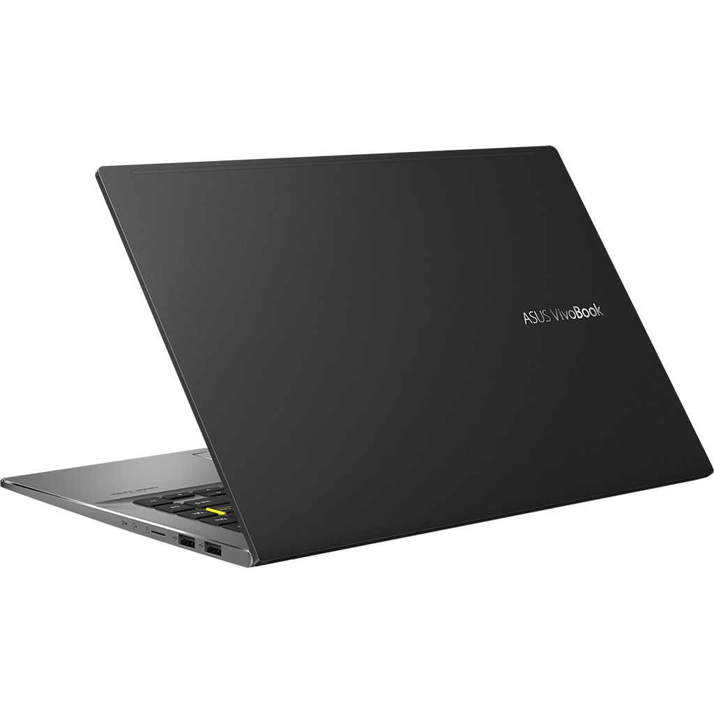 Laptop Asus Vivobook S14 S433EA-AM439T I5-1135G7 14 inch Đen mặt lưng nghiêng trái