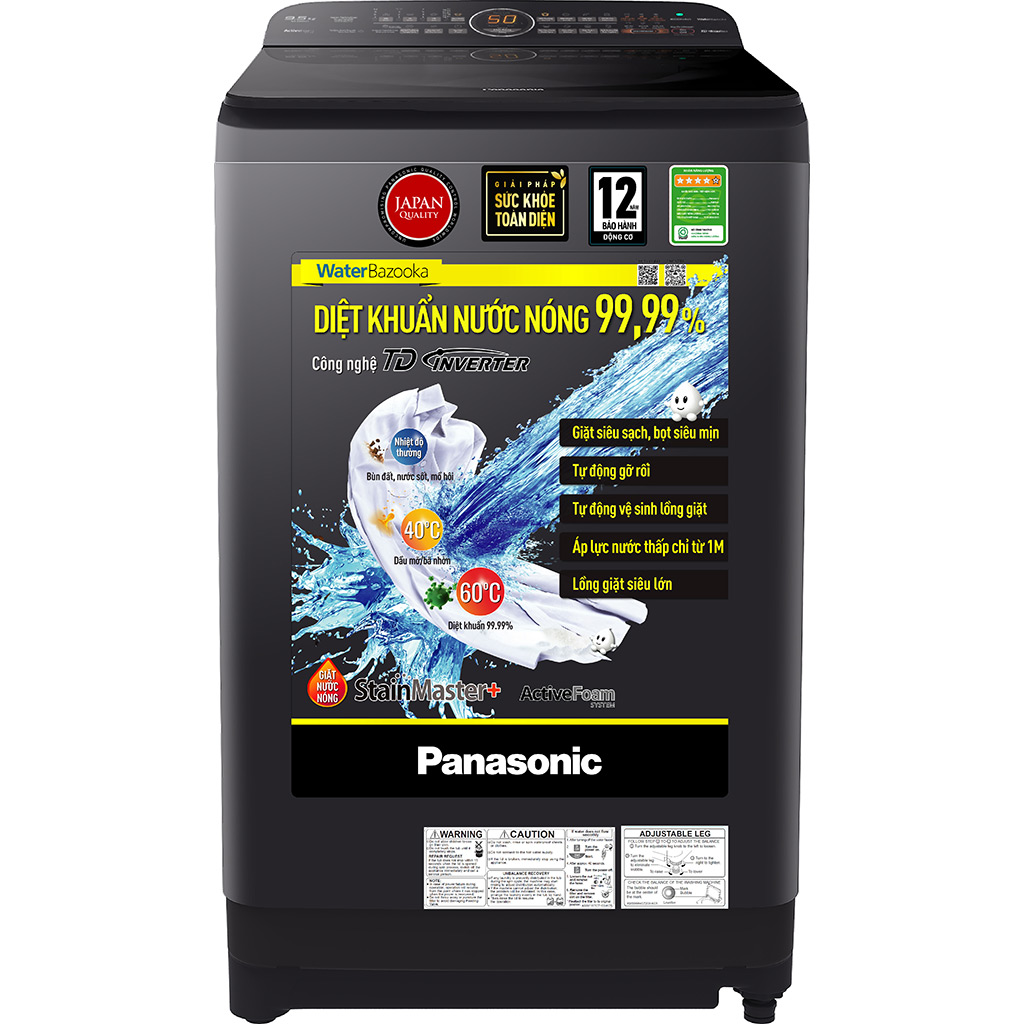 Máy Giặt Panasonic Inverter 9.5 Kg Na - Fd95V1Brv