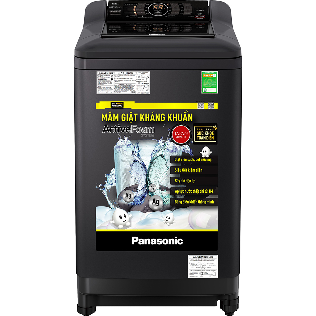 Máy giặt Panasonic 9 kg NA-F90A4BRV mặt chính diện