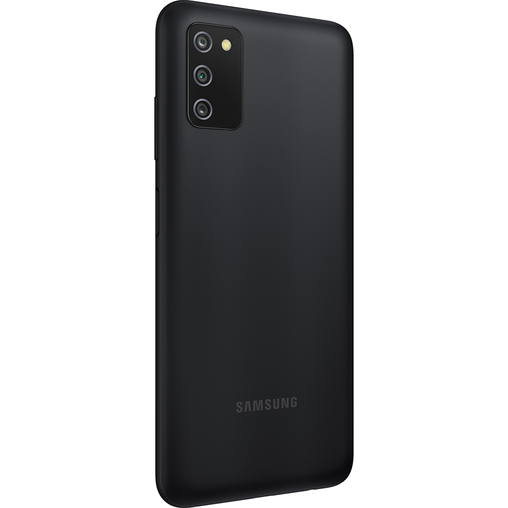 Điện thoại Samsung Galaxy A03s 64GB Đen mặt lưng nghiêng phải